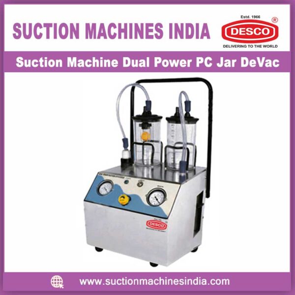 Suction Machine Dual Power PC Jar DeVac