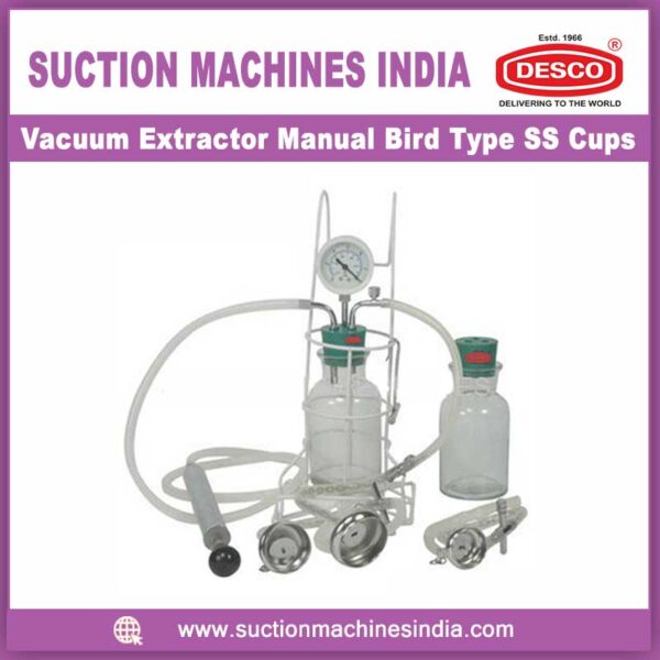 Vacuum Extractor Manual Bird Type SS Cups